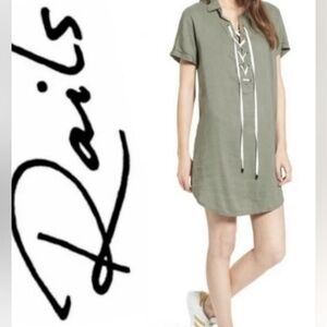 Rails Lace Up Rocky Sage Green Tunic Top Dress